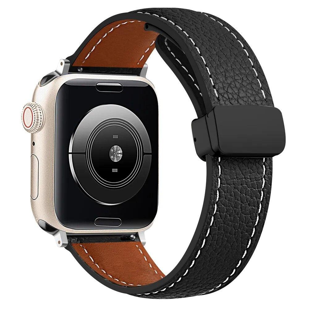 Leather Magnetic Buckle Strap for Apple Watch - watchband.direct