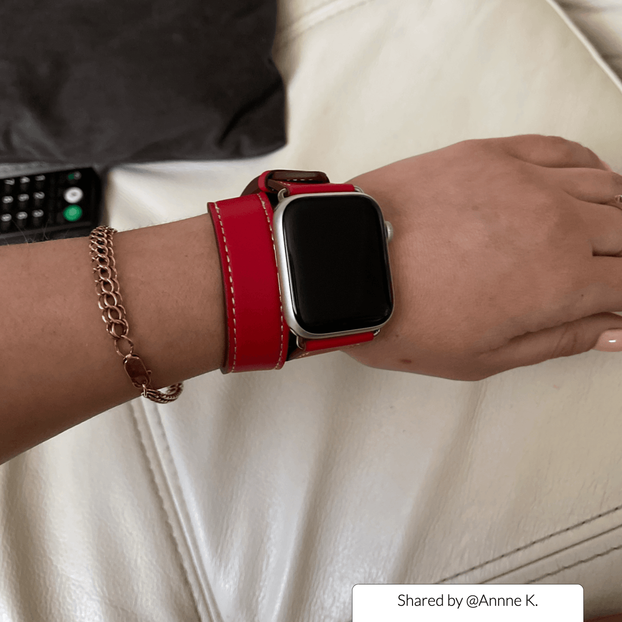 Double Tour Leather Strap for Apple Watch - watchband.direct