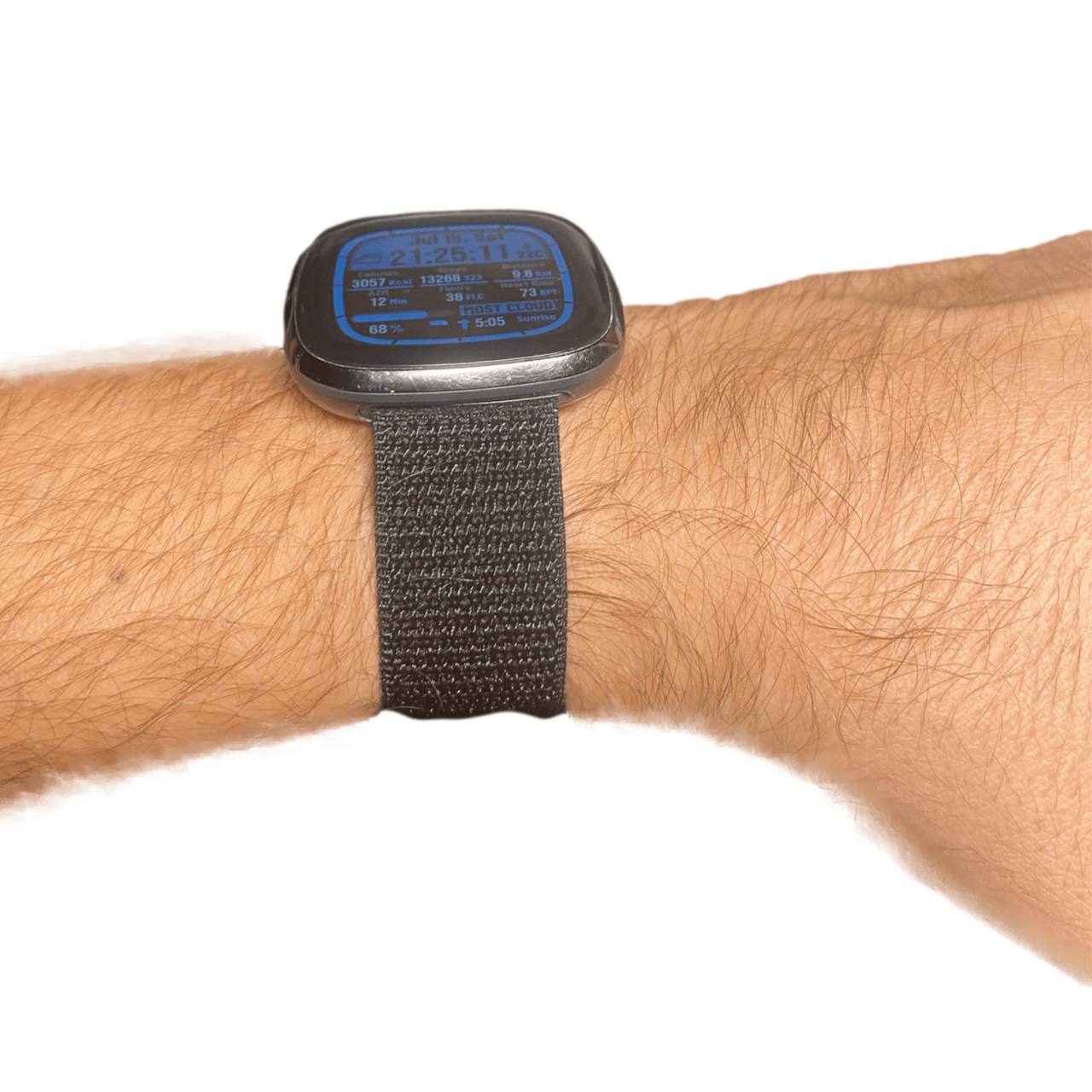 Nylon Solo Loop Strap for Fitbit Versa Lite / 2 / 3 / Sense - watchband.direct