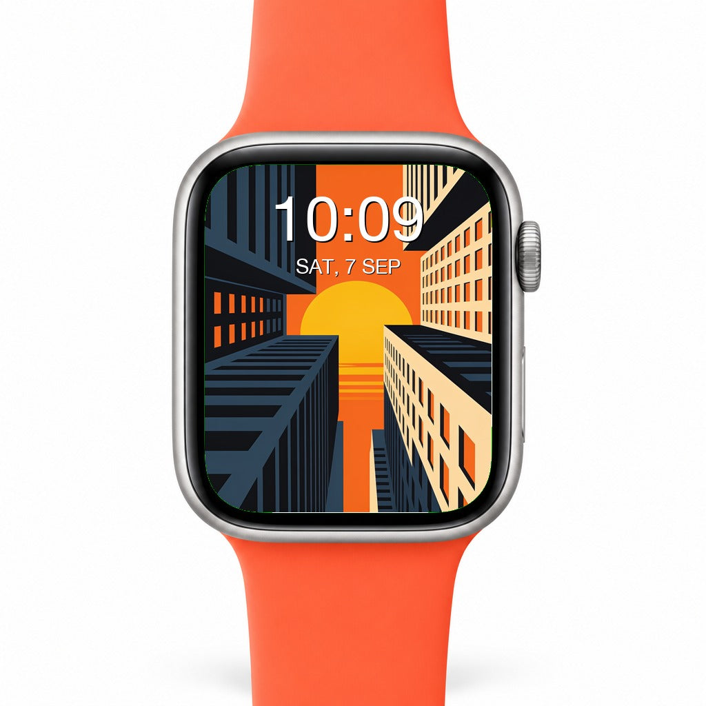 Sunset City Apple Watch Wallpapers - Minimalist Bundle