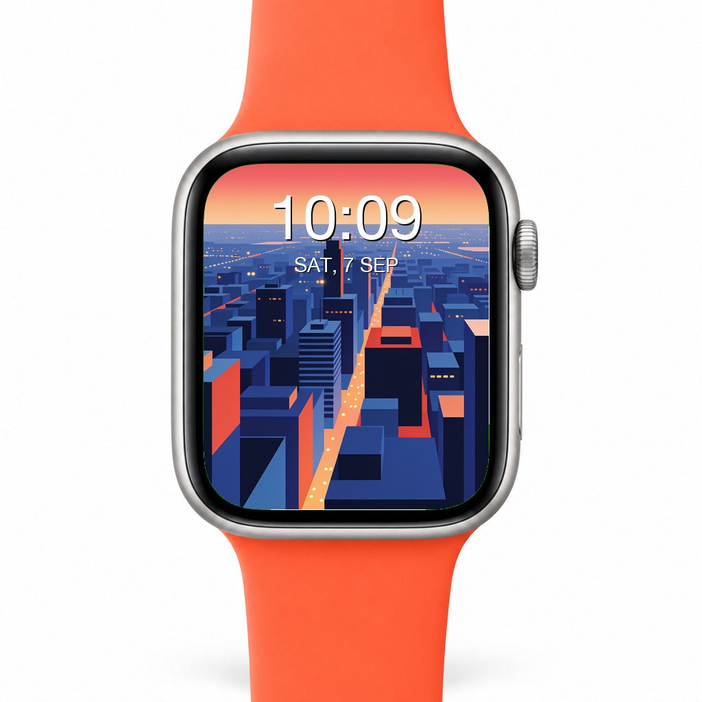 Sunset City Apple Watch Wallpapers - Minimalist Bundle