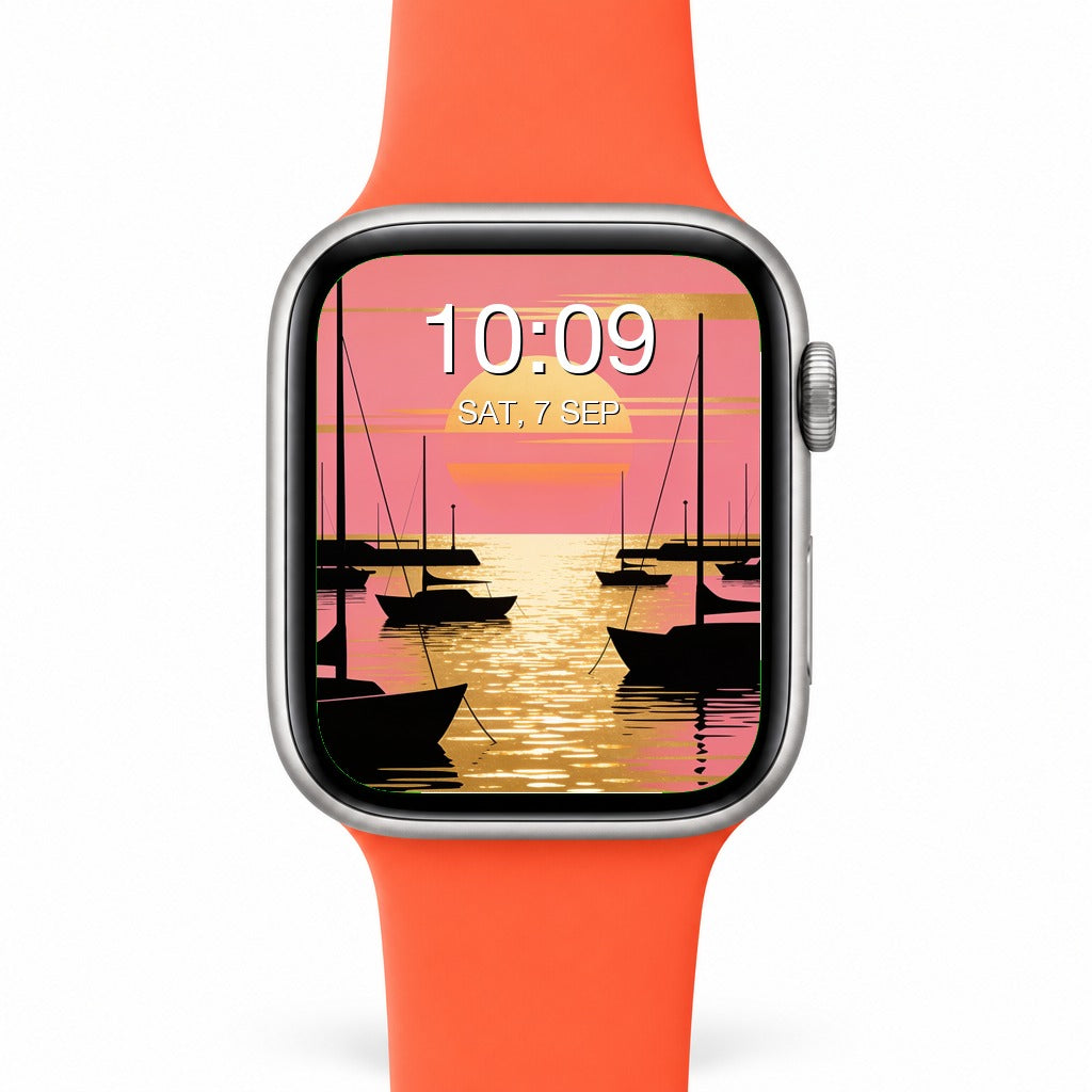 Sunset City Apple Watch Wallpapers - Minimalist Bundle