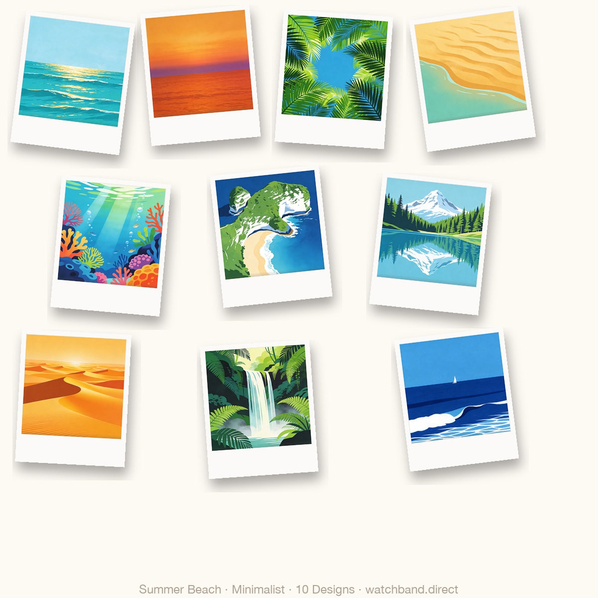 Summer Beach Apple Watch Wallpapers – Minimalist Abstract Bundle