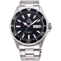 Thumbnail for Orient Kamasu/Mako III Men's Automatic Diver Watch - Black Steel/Silicone Bracelet - watchband.direct