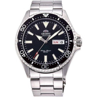 Thumbnail for Orient Kamasu/Mako III Men's Automatic Diver Watch - Black Steel/Silicone Bracelet - watchband.direct