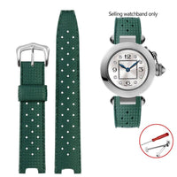 Thumbnail for Rubber Silicone Notched Strap for Cartier Pasha - watchband.direct