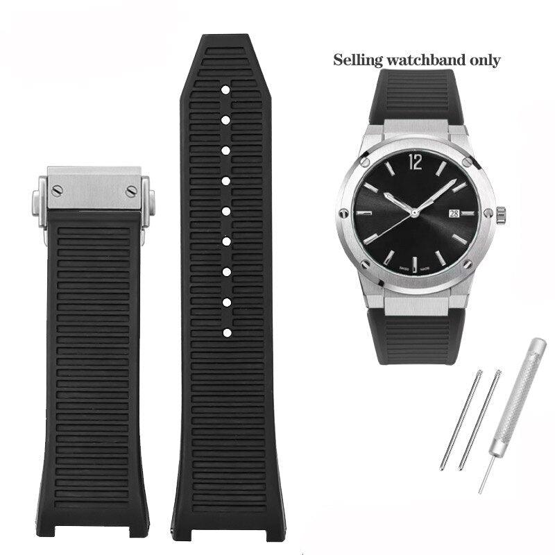 Silicone Rubber Watchband for Ferragamo F80 Sports Watch - watchband.direct