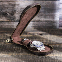 Thumbnail for Soft Cow Leather Watch Travel Box - watchband.direct