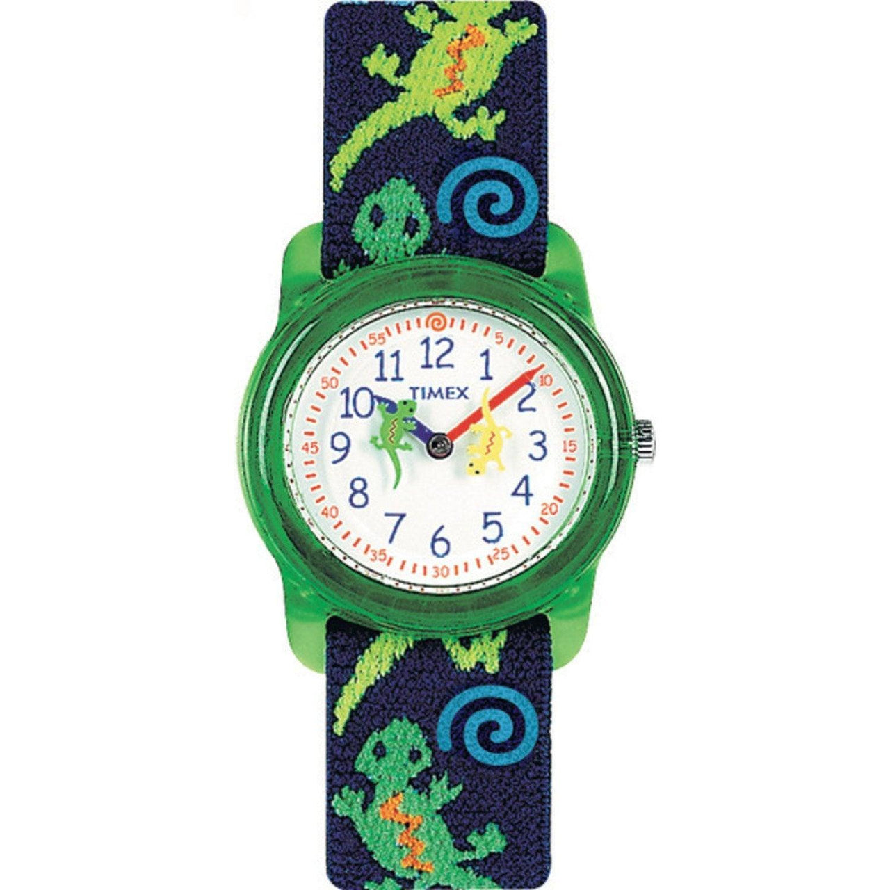 Timex Kids Lizards Watch with Multi-Colored Elastic Fabric Strap - watchband.direct