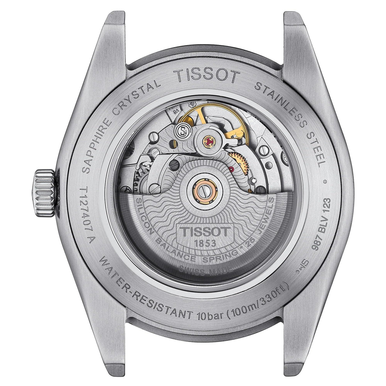 Tissot Men's Gentleman Auto Swiss Automatic Dress Watch (T1274071109101) - watchband.direct