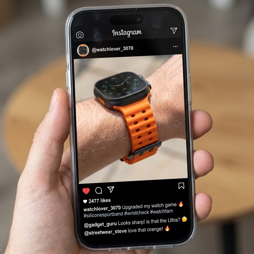 Marine Silicone Strap for Samsung Galaxy Watch Ultra