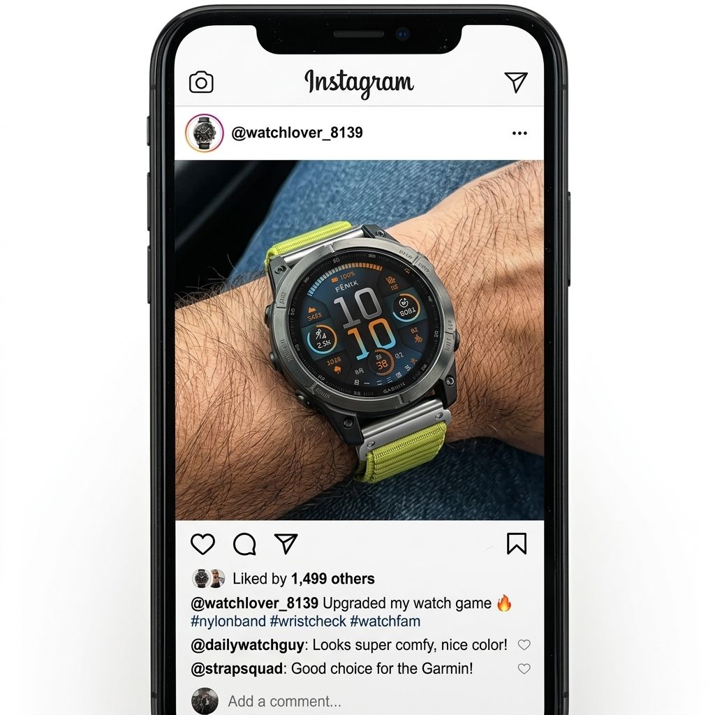 QuickFit Sport Nylon Strap for Garmin Fenix, Epix & Enduro