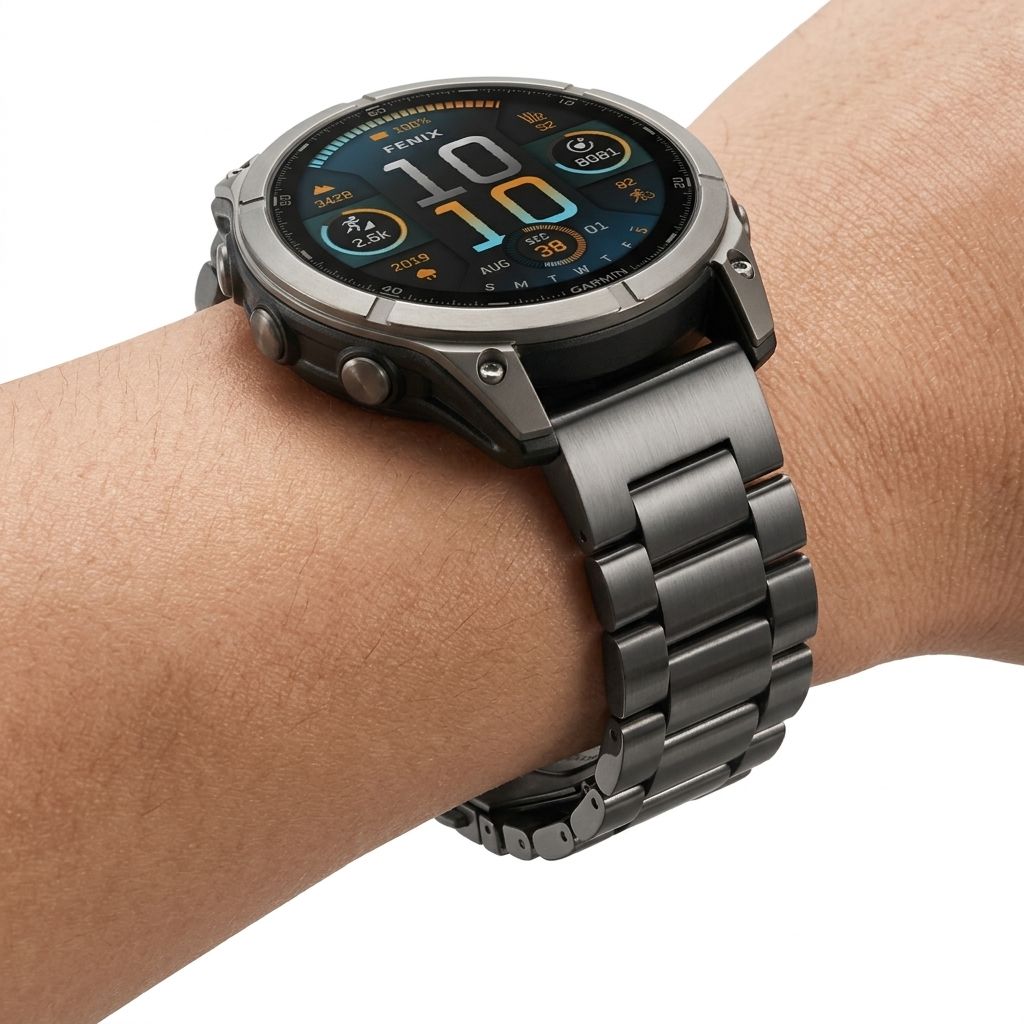 Quick-Release Stainless Steel Bracelet for Garmin Fenix & Tactix