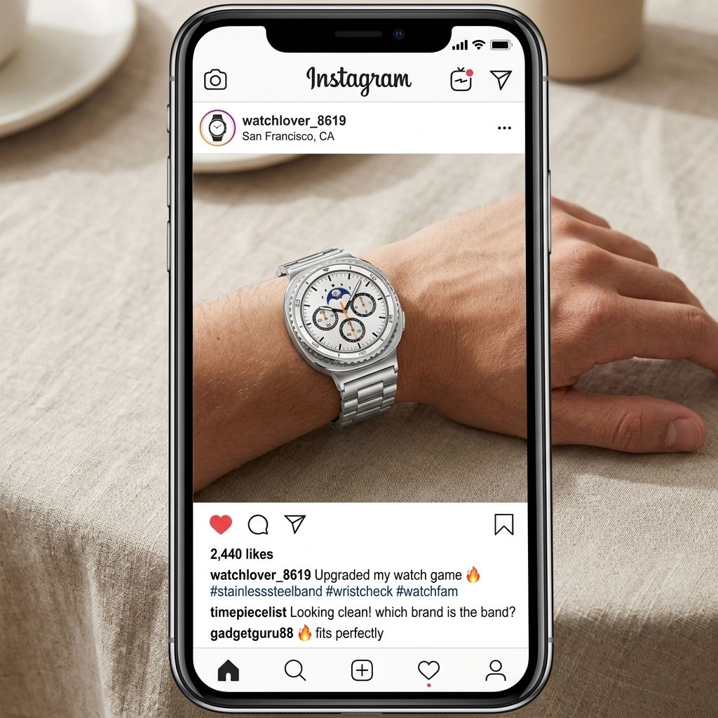 Stainless Steel Bracelet for Samsung Galaxy Watch 8 & Classic