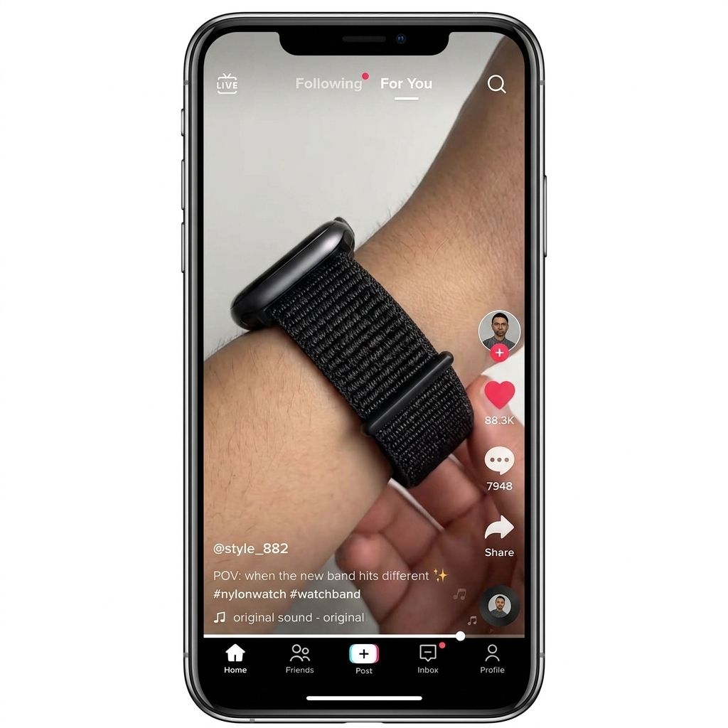 Nylon Loop Sport Bracelet for Samsung Galaxy Watch & Huawei GT