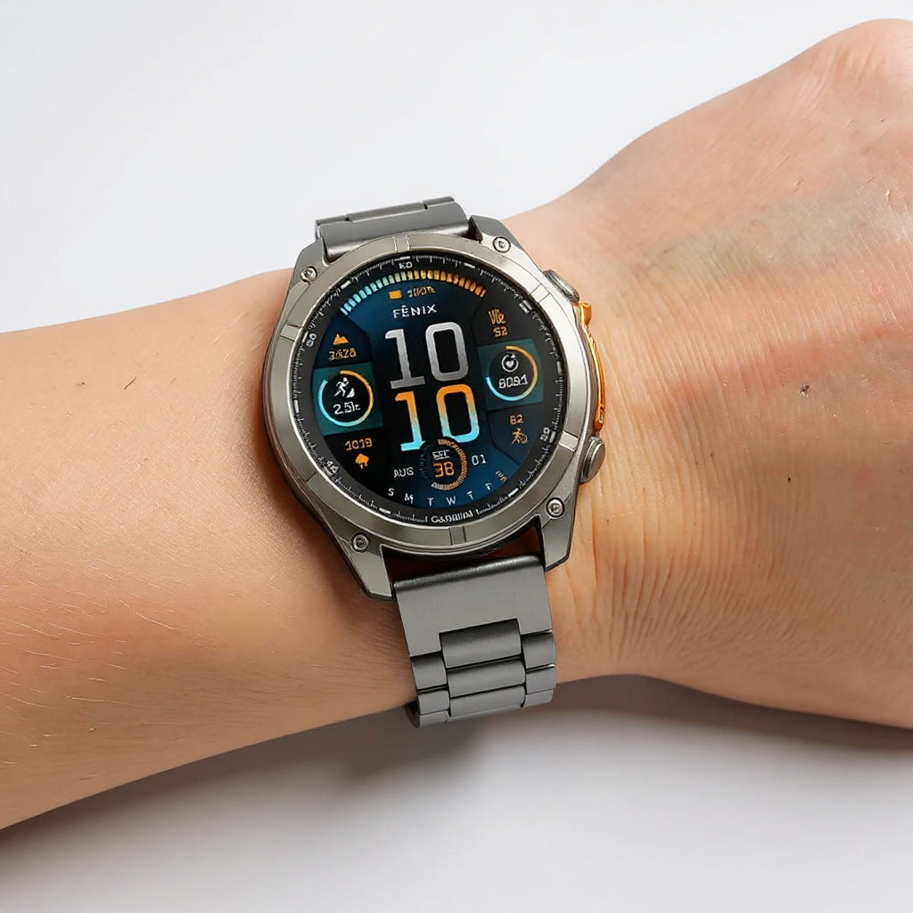 Quick-Release Stainless Steel Bracelet for Garmin Fenix & Tactix
