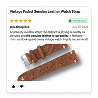 Thumbnail for Vintage Faded Genuine Leather Watch Strap - 5-Star Review