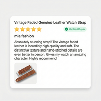 Thumbnail for Vintage Faded Genuine Leather Watch Strap - 5-Star Review