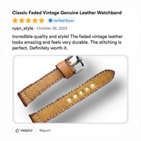 Thumbnail for Classic Faded Vintage Genuine Leather Watchband - 5-Star Review
