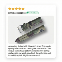 Thumbnail for Suede Leather Camouflage Watch Strap - 5-Star Review