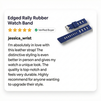 Thumbnail for Edged Rally Rubber Watch Band - 5-Star Review