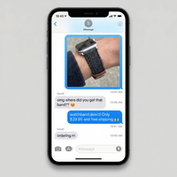 Thumbnail for Tweed Leather Watchband with Quick Release - Imessage Chat