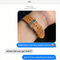 Thumbnail for Classic Rally Road Worn Leather Strap with Quick Release - iMessage Chat
