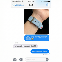 Thumbnail for High Quality Blue Suede Leather Strap - iMessage Chat