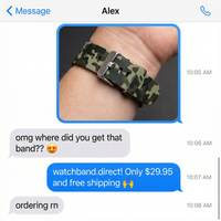 Thumbnail for Camo Silicone Watchband with Quick Release Pin - Imessage Chat