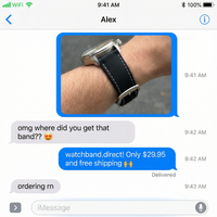 Thumbnail for Rubber Stitched Aviator Strap - Imessage Chat