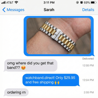 Thumbnail for Three Pointer Stainless Steel Strap with  Butterfly Buckle - Imessage Chat