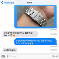 Thumbnail for Cubic Link Solid Stainless Steel Strap - Imessage Chat