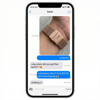 Thumbnail for Milanese Mesh Strap with Folding Buckle - Imessage Chat