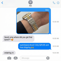 Thumbnail for Solid Stainless Steel Strap with Folding Buckle - Imessage Chat