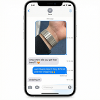 Thumbnail for Solid Stainless Steel Metal Strap - Imessage Chat