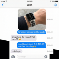 Thumbnail for Ceramic Link Bracelet with Stainless Steel for Apple Watch - Imessage Chat