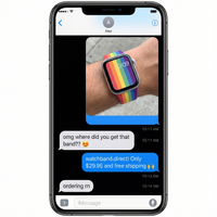 Thumbnail for Pride Silicone Apple Watch Strap - Imessage Chat