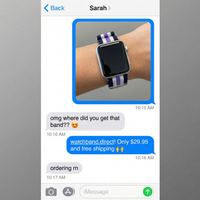 Thumbnail for Woven Nylon Strap for Apple Watch - Imessage Chat