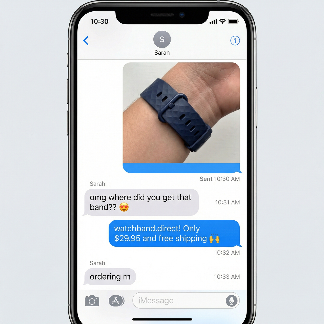 Silicone strap for Fitbit Charge 3 / 4 - Imessage Chat