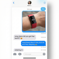 Thumbnail for Silicone Racing Strap for Fitbit Charge 3 / 4 - Imessage Chat