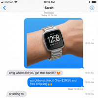 Thumbnail for Stainless Steel Correa Band for Fitbit Versa / Versa 2 / Versa lite - Imessage Chat
