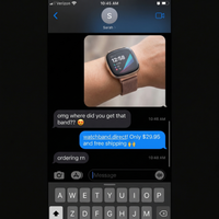 Thumbnail for Stainless Steel Strap for Fitbit Versa 3 - Imessage Chat