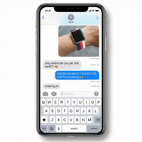 Thumbnail for Striped Silicone Band for Apple Watch - Imessage Chat