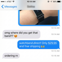 Thumbnail for Stainless Steel Strap & Link for Fitbit Alta HR / Alta - Imessage Chat