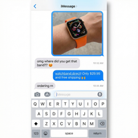 Thumbnail for Silicone Sports Strap for Apple Watch - Imessage Chat
