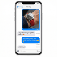 Thumbnail for Premium-Grade Tropical Style Rubber Watch Strap with Quick-Release - Imessage Chat