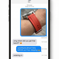 Thumbnail for Premium-Grade Fluorine Rubber Quick-Release Watch Strap - Imessage Chat