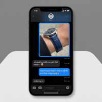 Thumbnail for Comfortable Cowhide Genuine Leather Watch Strap - Imessage Chat
