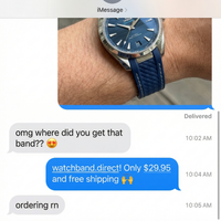 Thumbnail for Rubber Silicone Strap for Omega Seamaster 150 - Imessage Chat