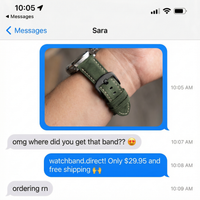Thumbnail for Vintage Genuine Leather Band for Omega MoonSwatch - Imessage Chat
